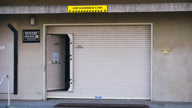 A door left open at the former CSIRO site on Thursday afternoon.