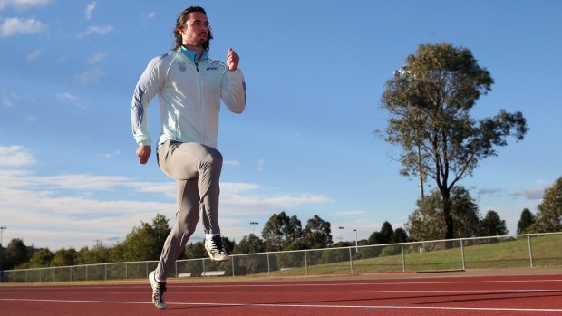 In the running: Sprinter Josh Clarke will compete at the 2018 Commonwealth Games trials.