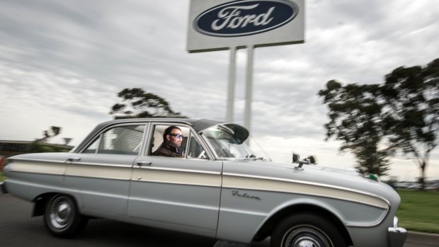 Ford enthusiast Patrick Boylan drove from Mt Gambier in his 1960 XK Ford Falcon.