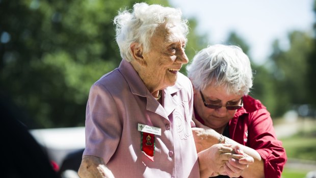 Members of the "Greatest Generation" at the Australian War Memorial this month.