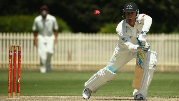 Back in the middle: Michael Clarke bats for Western Suburbs in Sydney grade cricket on Saturday.