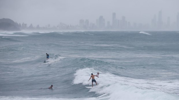 Shark nets keep swimmers and surfers safe as places such as Burleigh Beach on the Gold Coast.