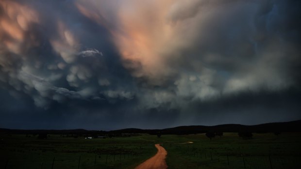 It took Nick Moir a full day of storm-chasing to get this photograph near Crookwell, in southern NSW, on Thursday.