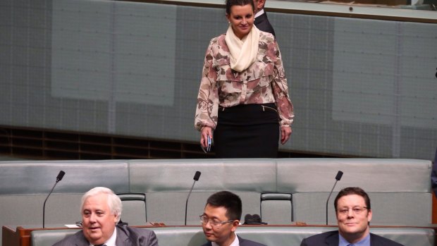 Jacqui Lambie could be reunited, politically, with Glenn Lazarus (right) after he also quit the PUP. 