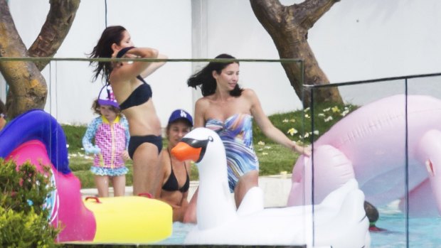 Erica Packer's entertaining friends at her La Mer mansion in Vaucluse. Her new love interest, singer Seal, is also staying at the property.
