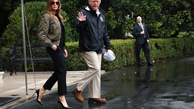 What sort of a person does wear four-inch heels when off to visit a disaster zone?
