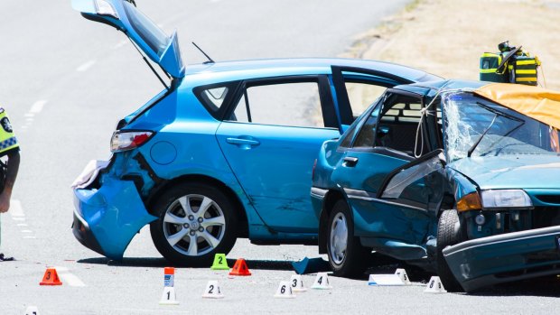 Police investigate the crash, in which one man died. 