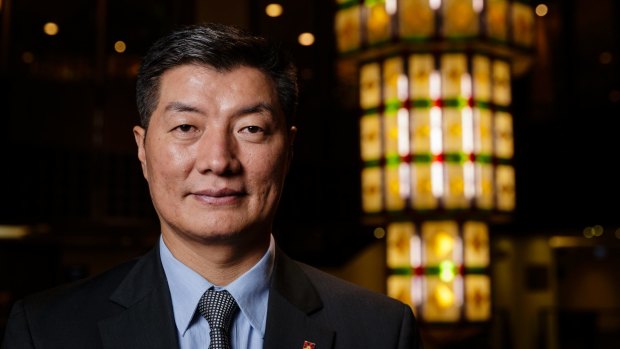 Tibetan president Lobsang Sangay in Sydney on Saturday.