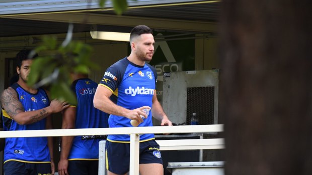 In the spotlight: Corey Norman at Parramatta training on Tuesday.