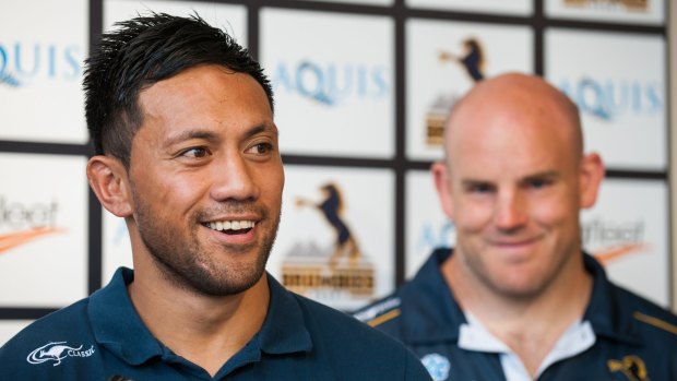Christian Lealiifano and Stephen Moore will share on-field duties, including talking to referees, this season.