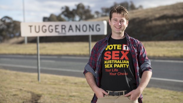 Steven Bailey, Sex Party lead candidate for Brindabella.