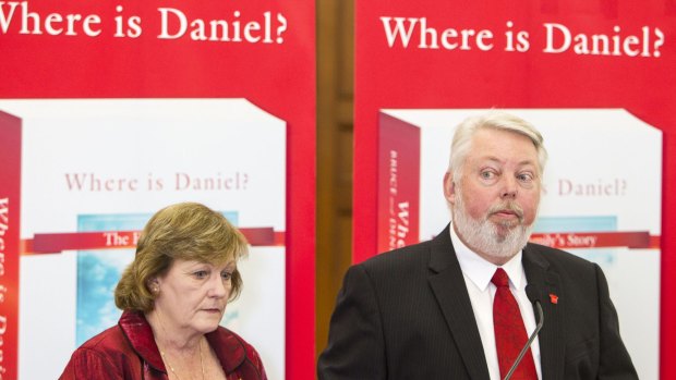 Bruce and Denise Morcombe launch their book, Where is Daniel?, in Brisbane.