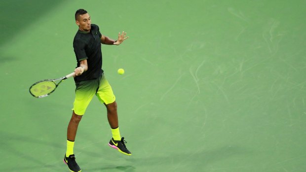 Serving power: Nick Kyrgios hit 27 aces and did not allow opponent Horacio Zeballos a solitary break-point in his second-round win.