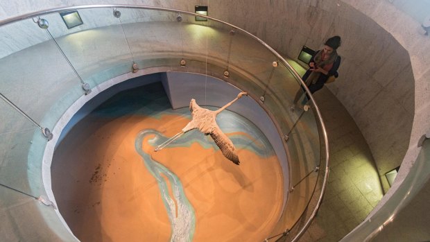 Descending spiral ramp into the lower floors of the Dubai Museum.
