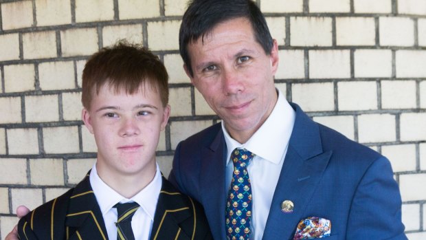 Rory O'Chee with his father, Bill O'Chee.