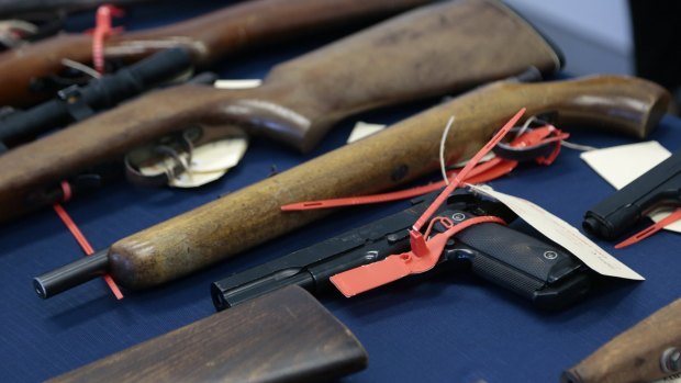 How many? Seized firearms held by the Australian Federal Police.