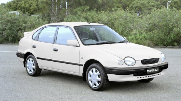 A white Toyota Corolla similar to the one seen with two men in it around the time of Mr Galea's murder.