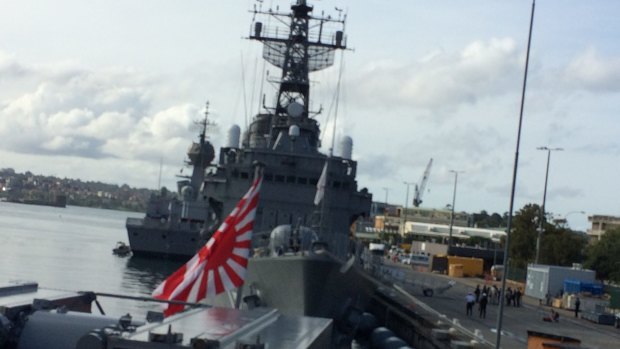 Japanese warships in Sydney Harbour for exercises between Australia and Japan.