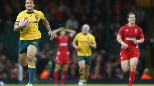 Catch me if you can: Israel Folau was too quick.