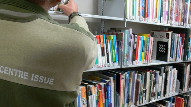 The library at the Borallon Training and Correctional Centre, where inmates can borrow books.