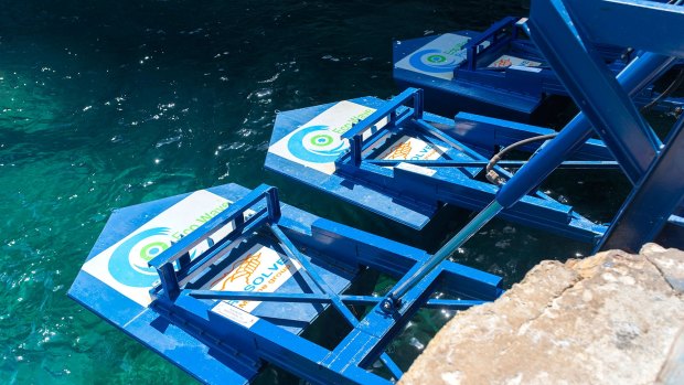 Eco Wave Power's wave converters attach to existing onshore structures.