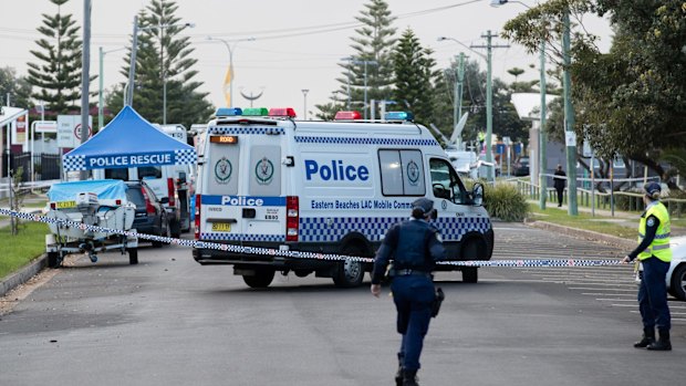 The crime scene on Mons Ave in Maroubra.