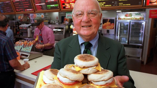 Herb Peterson, the creator of the Egg McMuffin in California in 1997.