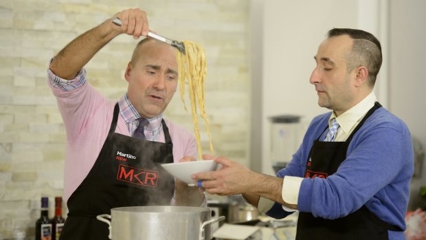 Martino, left, and Luciano in <i>My Kitchen Rules</i>.
