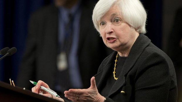 US Federal Reserve chairwoman Janet Yellen at a recent press conference.