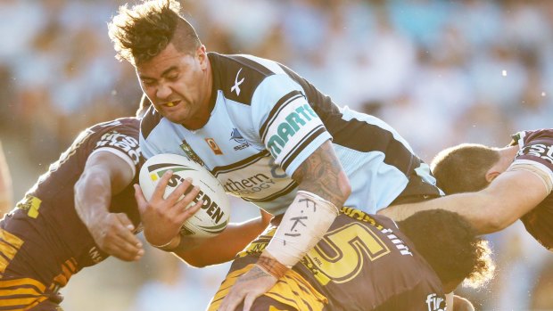 Controversial: Andrew Fifita sporting FKL on his wrist strapping.
