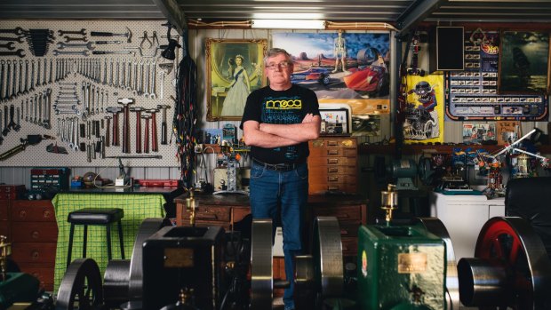 Chris Tregea's shed was built  for his passion projects - restoring stationary engines.