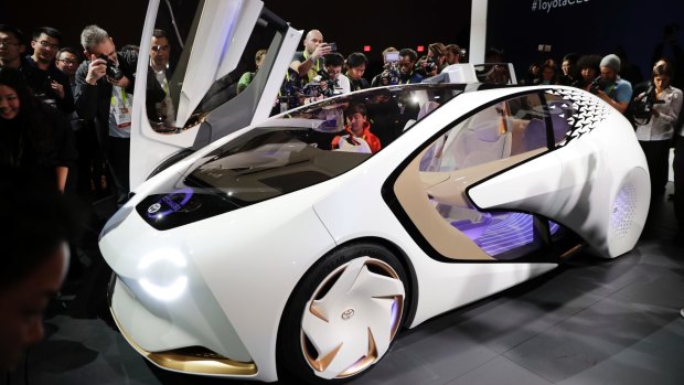 The Toyota Concept-i at CES International in Las Vegas.