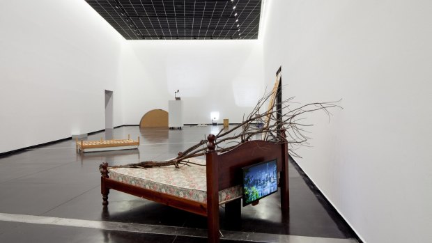 George Egerton-Warburton's bed at ACCA as part of NEW15.