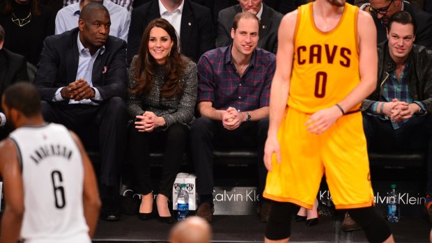 Catherine and William were courtside for the Brooklyn Nets and Cleveland Cavaliers game as protests raged outside.