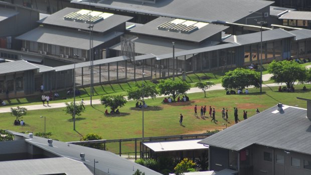 Asylum seekers and facilities at Christmas Island Detention Centre in 2013.