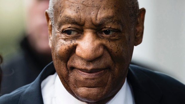 Bill Cosby arrives for his sexual assault trial at the Montgomery County Courthouse in Norristown.