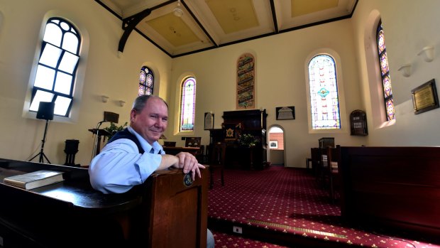 Minister Steve North, pictured in 2014, refused to officiate the wedding and banned the couple from getting married at his church.