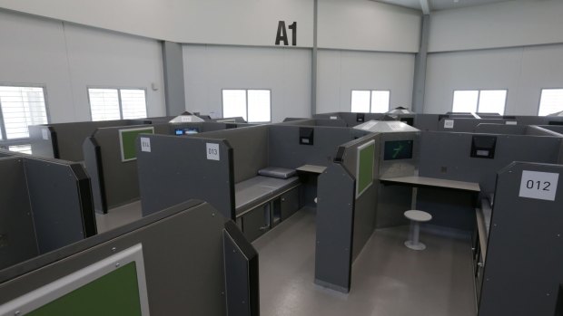 Work stations in the Hunter Correctional Centre, Cessnock.