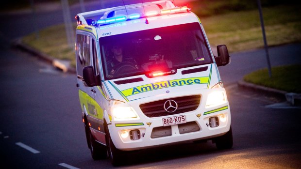 This is the second time this fortnight that an object has been thrown at an ambulance.
