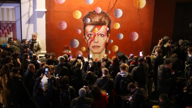 A David Bowie mural in Brixton drew many mourners when his death was announced.