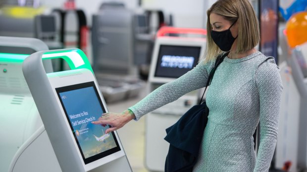 Rex has introduced self-check-in kiosks as part of its new route with larger planes.