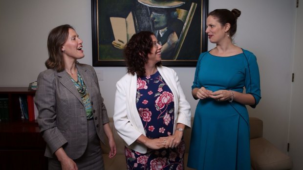 MPs Kelly O'Dwyer, Amanda Rishworth and Kate Ellis catch up in December.