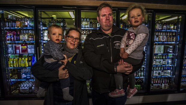 Paul Cain (pictured with wife Michelle, son Nicholas and daughter Sophie) fears for the future of his businesses should liquor licence fees be increased. 