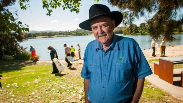 Chairman and founder of Clean Up Australia Ian Kiernan says Canberra's waterways are the nation's dirtiest. 