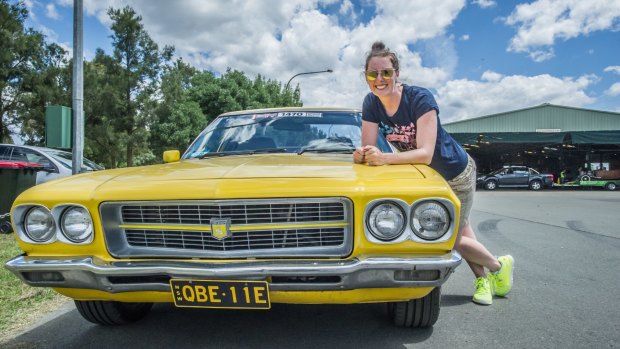 Nadine Clifford of the Central Coast finished restoring her car at 2am to drive to Canberra. 