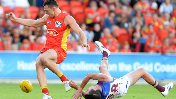 Illegal contact: Steven May received a three-week ban for his hit on Tom Rockliff.