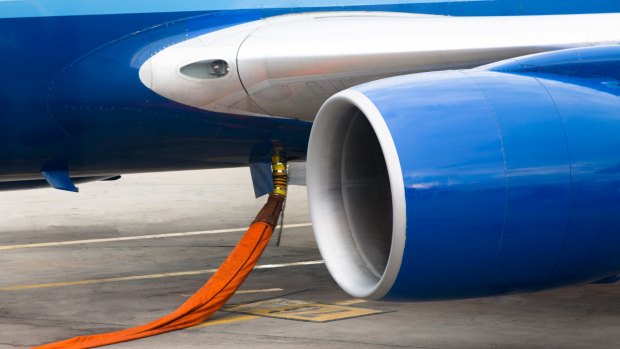 Fueling a  jet plane: the all-up weight is critical. 