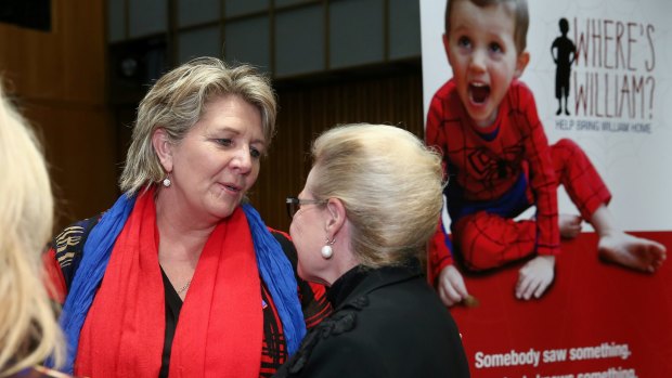 Bravehearts founder Hetty Johnston with Liberal MP Bronwyn Bishop at the "Where's William?" event.