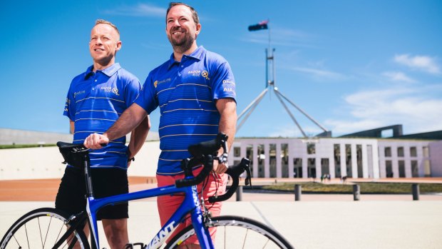 Ray and Peter Chamberlain will ride from Canberra to Melbourne to raise money for Griefline.