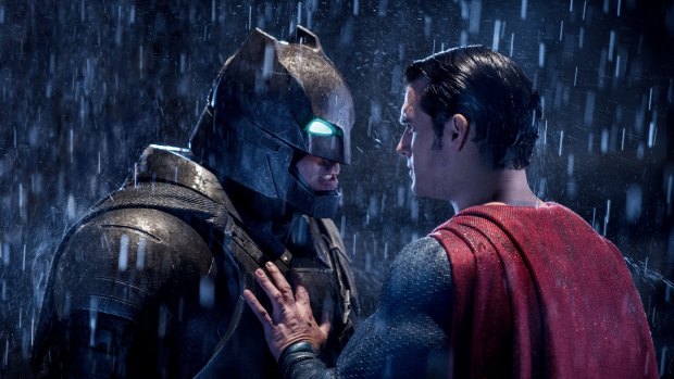Ben Affleck and Henry Cavill in <i>Batman v Superman: Dawn of Justice</i>.